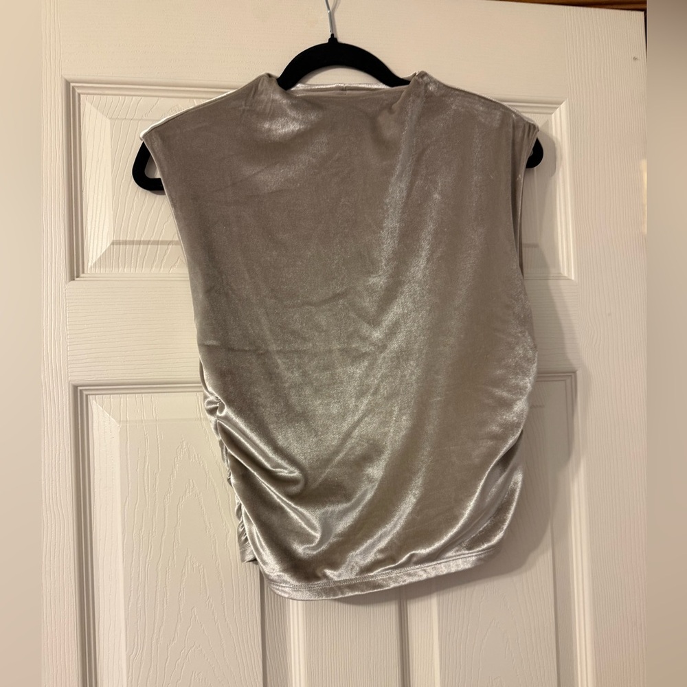 Abercrombie Paloma tank in tan velour size medium